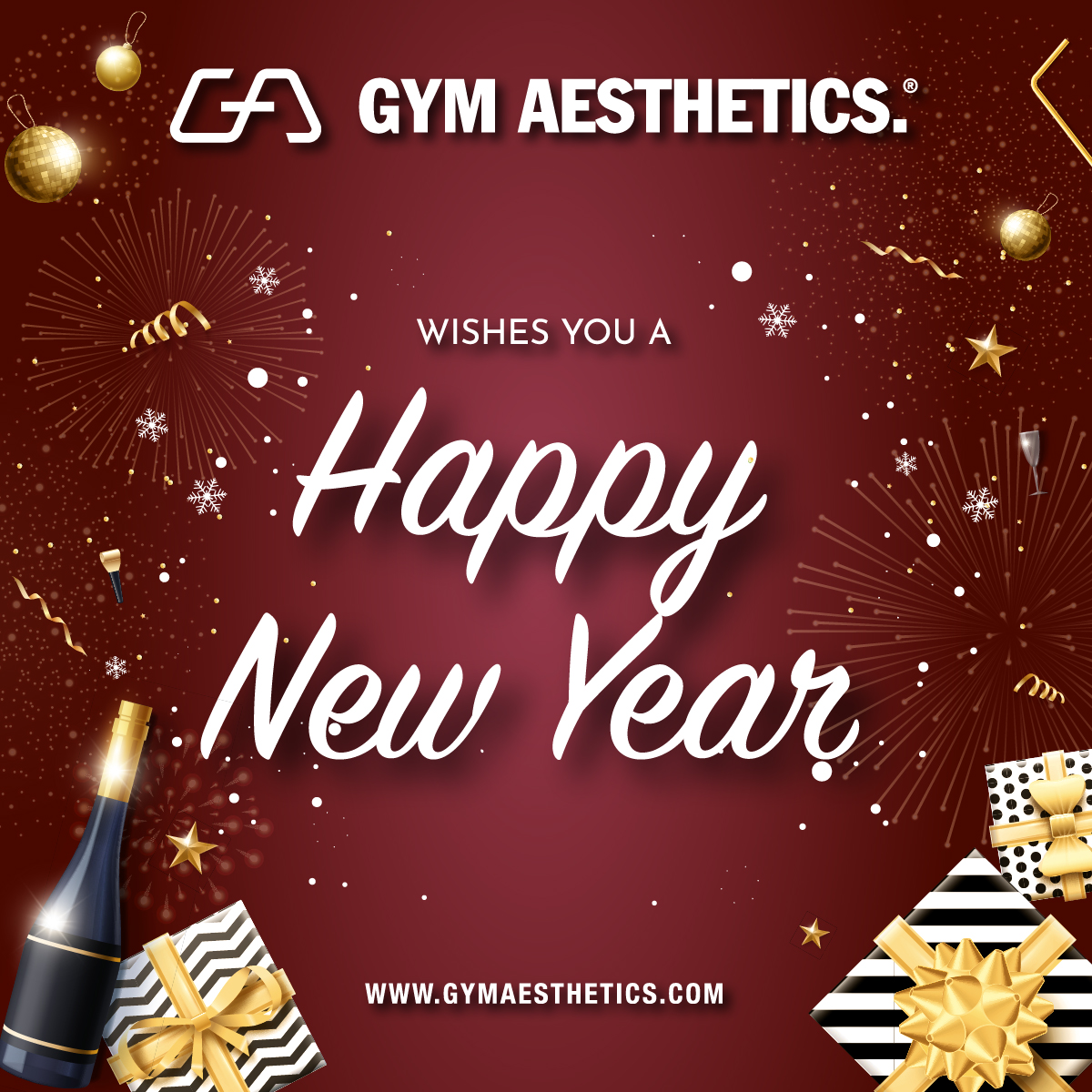 Frohes neues Jahr - Geschenk für Sie oder Ihn - 3 kaufen und 1 gratis bekommen| Gym Aesthetics